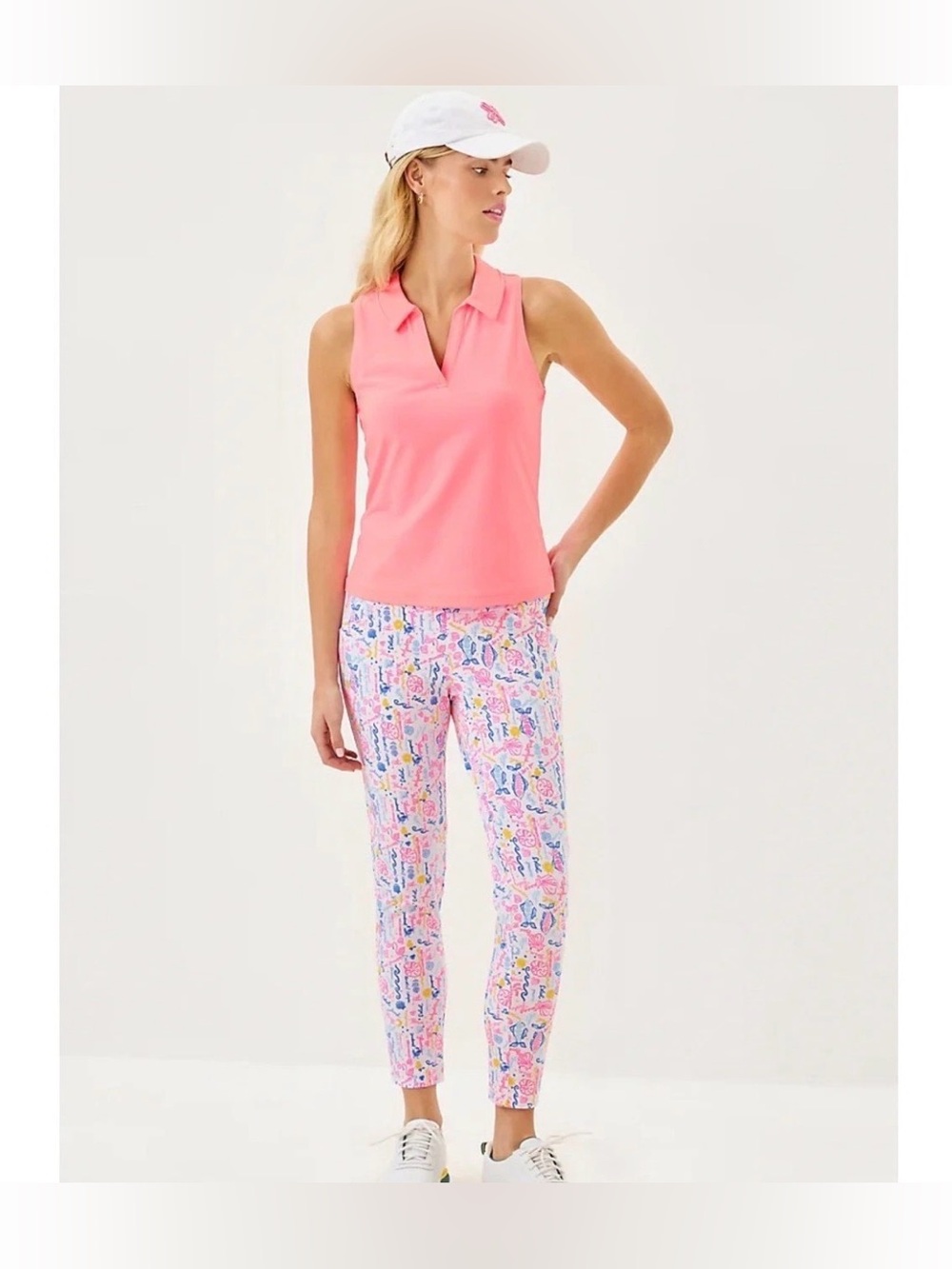 Lilly Pulitzer Luxletic Corso Pant Size 2 NWT Multi Summer Serenade Golf UPF 50+